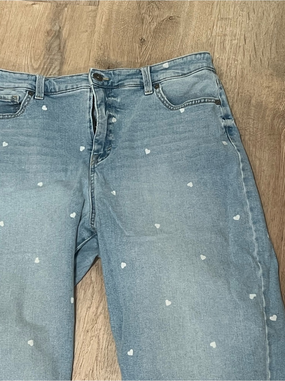 Style & Co. Light Blue Heart-Print Jeans - Picture 3 of 6